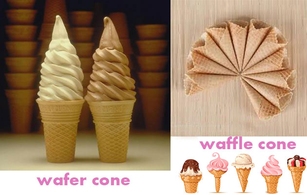 Different between waffle cone and wafer cone